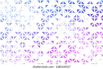 Light Pink, Blue vector seamless texture in triangular style. Beautiful illustration with triangles in nature style. Pattern for design of window blinds, curtains.