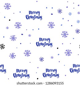 Light Pink, Blue vector seamless cover with beautiful snowflakes. Colorful snowflakes with gradient on abstract background. Pattern for trendy fabric, wallpapers.