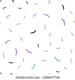 Light Pink, Blue vector seamless layout with curved lines. Modern gradient abstract illustration with bandy lines. Abstract design for your web site.