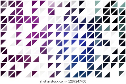 Light Pink, Blue vector seamless background with triangles. Decorative design in abstract style with triangles. Pattern for trendy fabric, wallpapers.