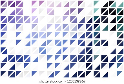 Light Pink, Blue vector seamless cover in polygonal style. Decorative design in abstract style with triangles. Pattern for trendy fabric, wallpapers.