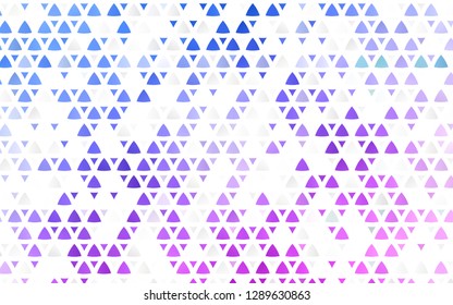 Light Pink, Blue vector seamless texture in triangular style. Modern abstract illustration with colorful triangles. Pattern for trendy fabric, wallpapers.