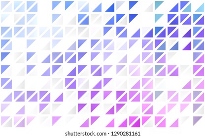 Light Pink, Blue vector seamless background with triangles. Illustration with set of colorful triangles. Trendy design for wallpaper, fabric makers.