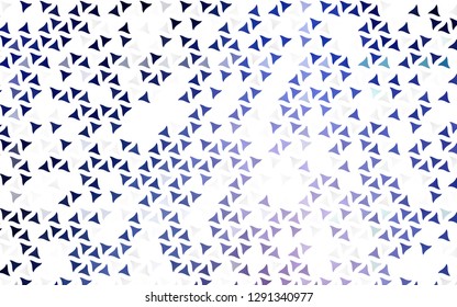 Light Pink, Blue vector seamless layout with lines, triangles. Modern abstract illustration with colorful triangles. Pattern for design of window blinds, curtains.