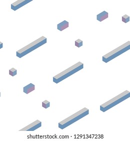 Light Pink, Blue vector seamless, isometric template with rhombus. Rectangles on abstract background with colorful gradient. Design for wallpaper, fabric makers.