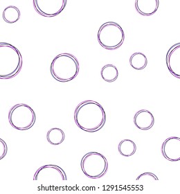 Light Pink, Blue vector seamless texture with disks. Blurred bubbles on abstract background with colorful gradient. Texture for window blinds, curtains.
