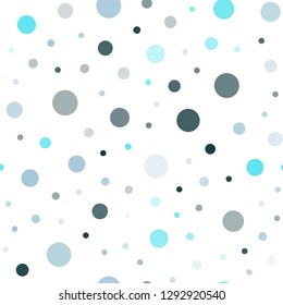 Light Pink, Blue vector seamless background with bubbles. Glitter abstract illustration with blurred drops of rain. Template for business cards, websites.