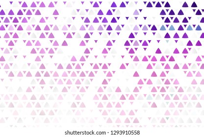 Light Pink, Blue vector seamless cover in polygonal style. Decorative design in abstract style with triangles. Pattern for design of window blinds, curtains.