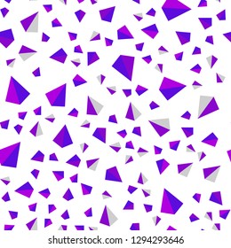 Light Pink, Blue vector seamless, isometric cover with polygonal style. Glitter abstract illustration with triangular shapes. Design for textile, fabric, wallpapers.