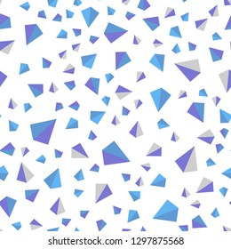 Light Pink, Blue vector seamless, isometric cover with polygonal style. Modern abstract illustration with colorful triangles. Design for textile, fabric, wallpapers.