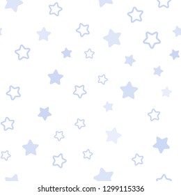 Light Pink, Blue vector seamless pattern with christmas stars. Decorative shining illustration with stars on abstract template. Template for business cards, websites.