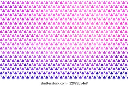 Light Pink, Blue vector seamless layout with lines, triangles. Beautiful illustration with triangles in nature style. Pattern for design of window blinds, curtains.