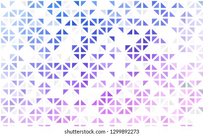 Light Pink, Blue vector seamless background with triangles. Decorative design in abstract style with triangles. Pattern for design of window blinds, curtains.