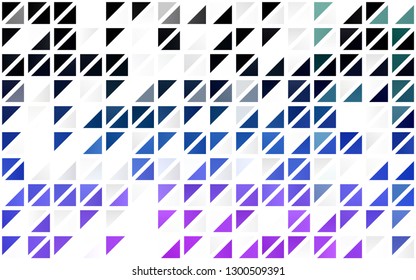 Light Pink, Blue vector seamless pattern in polygonal style. Illustration with set of colorful triangles. Pattern for design of fabric, wallpapers.