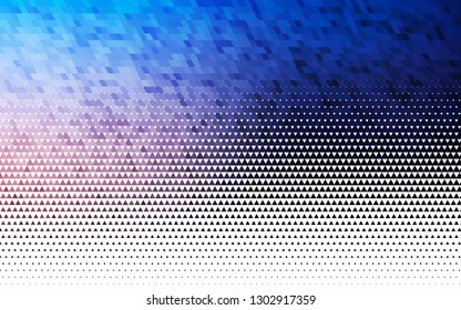 Light Pink, Blue vector seamless texture in triangular style. Abstract gradient illustration with triangles. Pattern for design of window blinds, curtains.