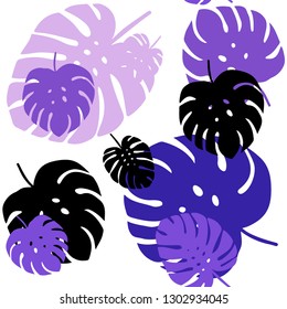 Light Pink, Blue vector seamless doodle layout with leaves. An elegant bright illustration with leaves in Natural style. Texture for window blinds, curtains.