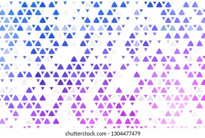 Light Pink, Blue vector seamless cover in polygonal style. Triangles on abstract background with colorful gradient. Template for business cards, websites.