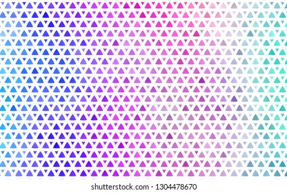 Light Pink, Blue vector seamless background with triangles. Illustration with set of colorful triangles. Template for business cards, websites.