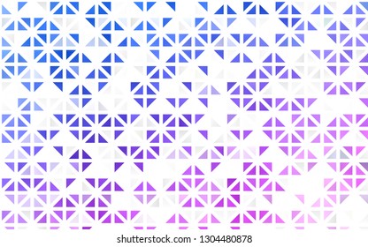 Light Pink, Blue vector seamless cover in polygonal style. Modern abstract illustration with colorful triangles. Template for business cards, websites.