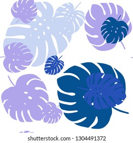 Light Pink, Blue vector seamless elegant background with leaves. New colorful illustration in doodle style with leaves. Design for wallpaper, fabric makers.
