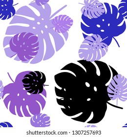 Light Pink, Blue vector seamless elegant background with leaves. Glitter abstract illustration with doodles and leaves. Design for wallpaper, fabric makers.