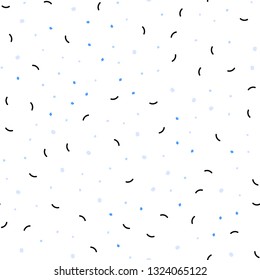 Light Pink, Blue vector seamless template with circles, triangles. Colorful illustration with circles and lines in futuristic style. Pattern for design of window blinds, curtains.