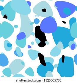 Light Pink, Blue vector seamless texture with disks. Blurred bubbles on abstract background with colorful gradient. Design for wallpaper, fabric makers.