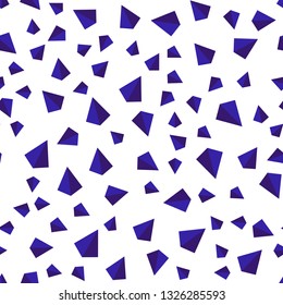 Light Pink, Blue vector seamless, isometric pattern with polygonal style. Beautiful illustration with triangles in nature style. Texture for window blinds, curtains.