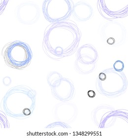 Light Pink, Blue vector seamless background with bubbles. Abstract illustration with colored bubbles in nature style. Design for wallpaper, fabric makers.