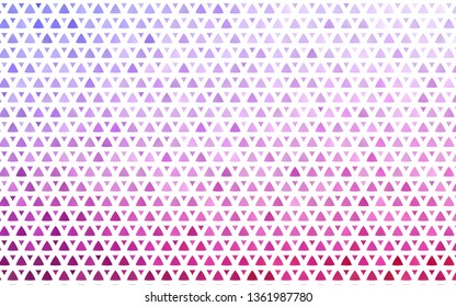 Light Pink, Blue vector seamless layout with lines, triangles. Glitter abstract illustration with triangular shapes. Pattern for design of window blinds, curtains.