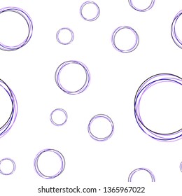 Light Pink, Blue vector seamless template with circles. Illustration with set of shining colorful abstract circles. Template for business cards, websites.