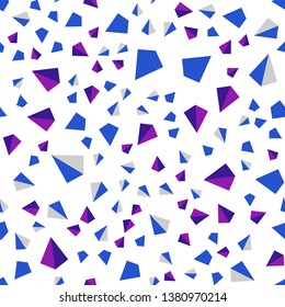Light Pink, Blue vector seamless, isometric layout with lines, triangles. Modern abstract illustration with colorful triangles. Pattern for trendy fabric, wallpapers.