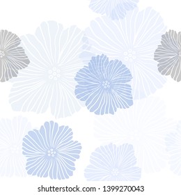 Light Pink, Blue vector seamless elegant wallpaper with flowers. Brand new colored illustration with flowers. Pattern for design of fabric, wallpapers.