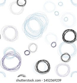 Light Pink, Blue vector seamless backdrop with dots. Blurred bubbles on abstract background with colorful gradient. Template for business cards, websites.