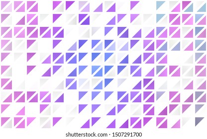 Light Pink, Blue vector seamless template with crystals, triangles. Decorative design in abstract style with triangles. Design for textile, fabric, wallpapers.