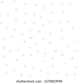 Light Pink, Blue vector seamless texture with colored snowflakes. Modern geometrical abstract illustration with snowflakes. Design for textile, fabric, wallpapers.