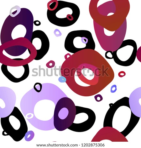 Light Pink, Blue vector seamless cover with circles. Blurred decorative design in abstract style with bubbles. Design for textile, fabric, wallpapers.