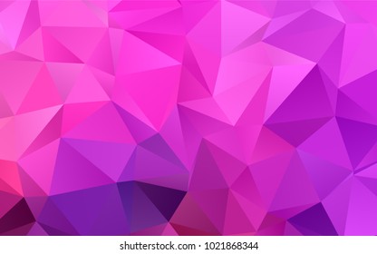 Light Pink, Blue vector shining triangular pattern. Glitter abstract illustration with an elegant design. A new texture for your design.