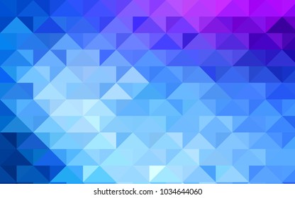 Light Pink, Blue vector shining triangular pattern. An elegant bright illustration with gradient. Brand-new design for your business.