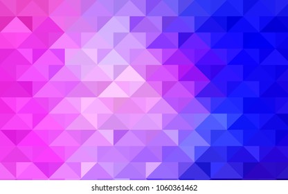 Light Pink, Blue vector shining triangular template. Shining colored illustration in a brand-new style. The template can be used as a background for cell phones.