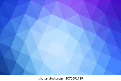 Light Pink, Blue vector shining triangular cover. Shining colored illustration in a new style. The polygonal design can be used for your web site.