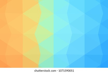 Light Pink, Blue vector shining triangular backdrop. Colorful illustration in abstract style with gradient. The polygonal design can be used for your web site.