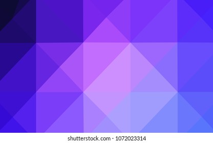 Light Pink, Blue vector shining triangular layout. Elegant bright polygonal illustration with gradient. Textured pattern can be used for background.