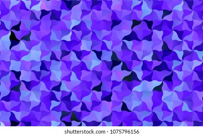 Light Pink, Blue vector shining cranked background. Colorful abstract illustration with gradient crooked lines. The textured pattern can be used for background.