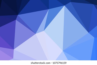 Light Pink, Blue vector shining triangular layout. Creative geometric illustration in Origami style with gradient. Textured pattern can be used for background.
