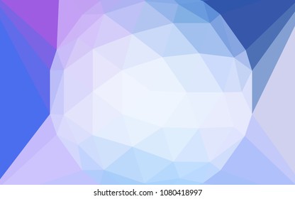 Light Pink, Blue vector shining triangular layout with a gem in a centre. Colorful abstract illustration with triangles. Pattern for a brand book's backdrop.