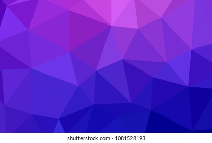 Light Pink, Blue vector shining triangular backdrop. Triangular geometric sample with gradient.  Polygonal design for your web site.