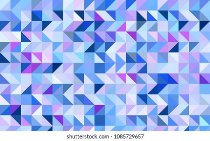 Light Pink, Blue vector shining triangular template. Glitter abstract illustration with an elegant design. A completely new template for your business design.