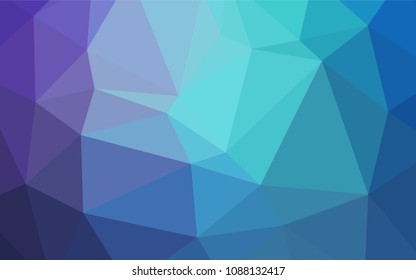 Light Pink, Blue vector shining triangular backdrop. Geometric illustration in Origami style with gradient.  A completely new design for your business.