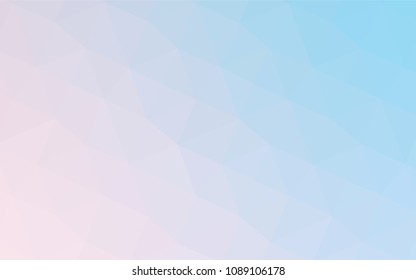 Light Pink, Blue vector shining triangular backdrop. Creative geometric illustration in Origami style with gradient. Triangular pattern for your business design.